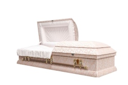 Cloth-covered Casket: 419 Arlington Pink - ECL Fiberglass
