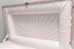 Cloth-covered Casket: 419 Arlington Pink - Interior detail - ECL Fiberglass