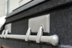 Cloth-covered Casket: 450 Oxford Tweed - Exterior detail - ECL Fiberglass