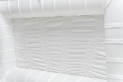 Cloth-covered Casket: 70 British Plushette - Interior detail - ECL Fiberglass