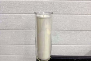 Memorial candles are 3" in diameter, and 8.5" tall