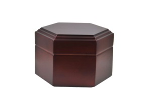 908 Octagon Mahogany Urn - available from ECL Fiberglass