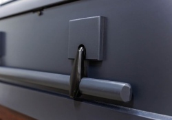 Wood Casket 440 Grey Ash - Exterior detail - ECL Fiberglass