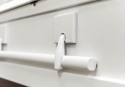 Wood Casket 440 White Ash - Exterior detail - ECL Fiberglass