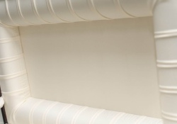 Wood Casket 526 Norway Walnut Poplar - Interior detail - ECL Fiberglass