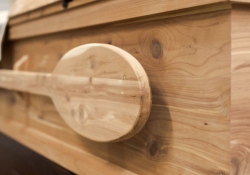 Wood Casket Canoe - Exterior detail - ECL Fiberglass