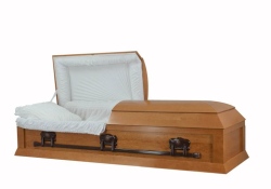 265 PC - Birch with Satin Finish and Taffeta Interior - Wood Casket available from ECL Fiberglass