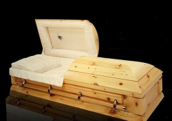 640 Windridge Pine Wood Casket - available from ECL Fiberglass