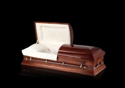 707 Homestead Maple Wood Casket - available from ECL Fiberglass