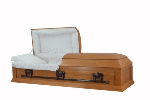 265 PC - Birch with Satin Finish and Taffeta Interior - Wood Casket available from ECL Fiberglass