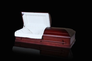 526 Norway Mahogany Poplar Wood Casket - available from ECL Fiberglass