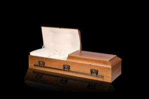 528 Autumn Walnut Poplar Wood Casket - available from ECL Fiberglass