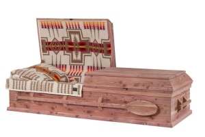 Canoe - Wood Casket available from ECL Fiberglass