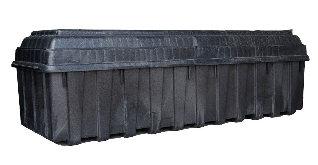 Ultima Polyguard Burial Vault from ECL Fiberglass - black